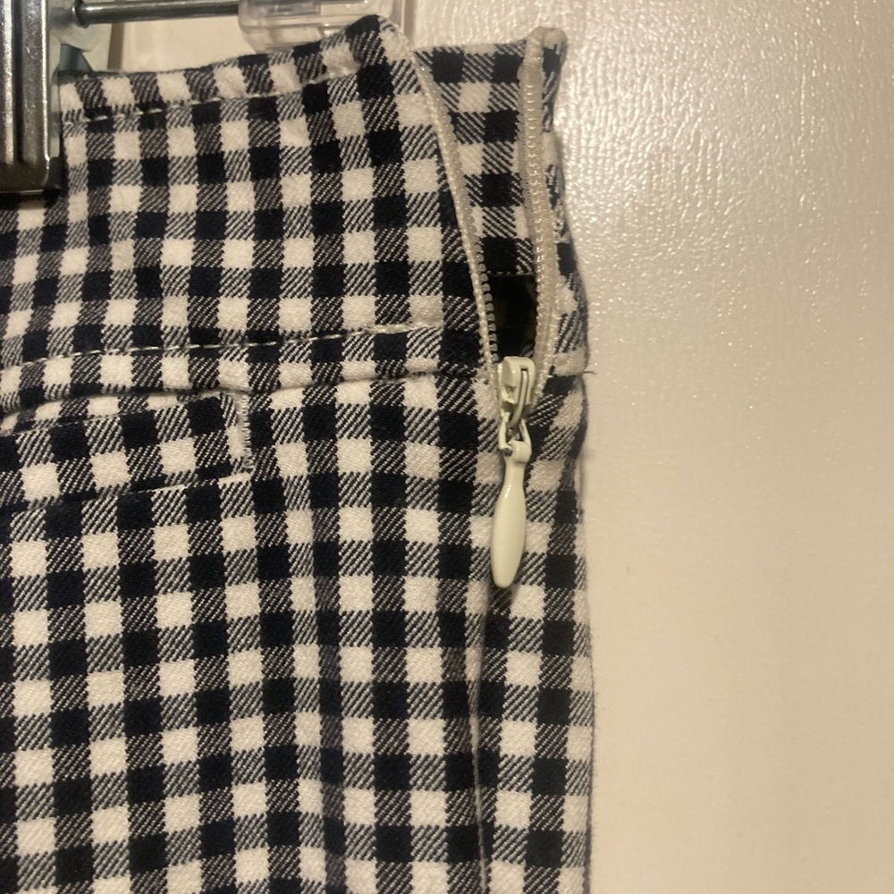 Talbots Women's Black and White Checkered Ankle Pants - Picture 3 of 5